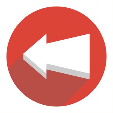 Beyaz ok simgesi. Vektör çizim