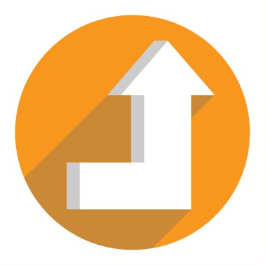 Beyaz ok simgesi. Vektör çizim