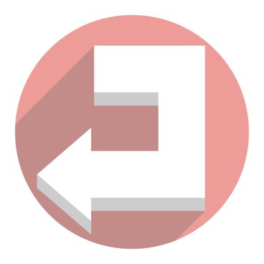 Beyaz ok simgesi. Vektör çizim