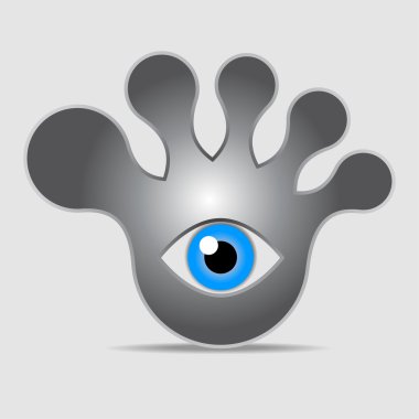 Hand with the eye clipart