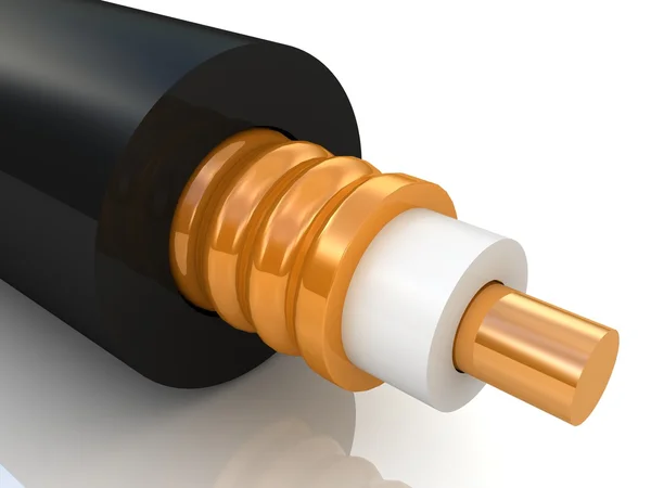 Coaxial cable in 3D — Stock Photo, Image