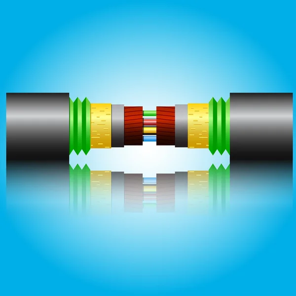Fiber optik kablo — Stok Vektör