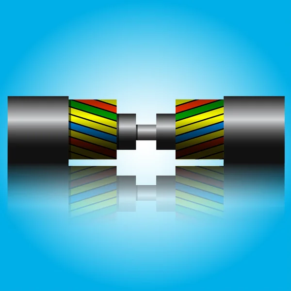 Optického kabelu — Stockový vektor