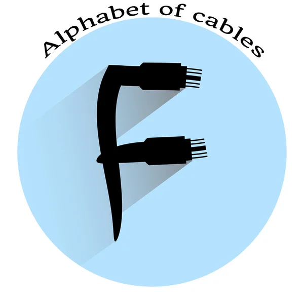 Cable alphabet — Stock Vector