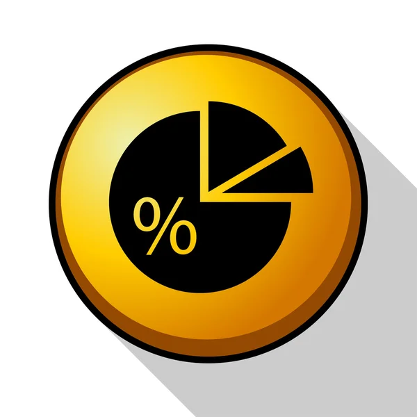 Pie chart icon. Vector illustration — Stock Vector