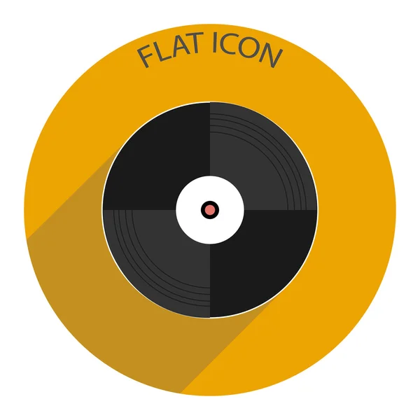 Vinyl record icon. Vector illustration — Stock Vector