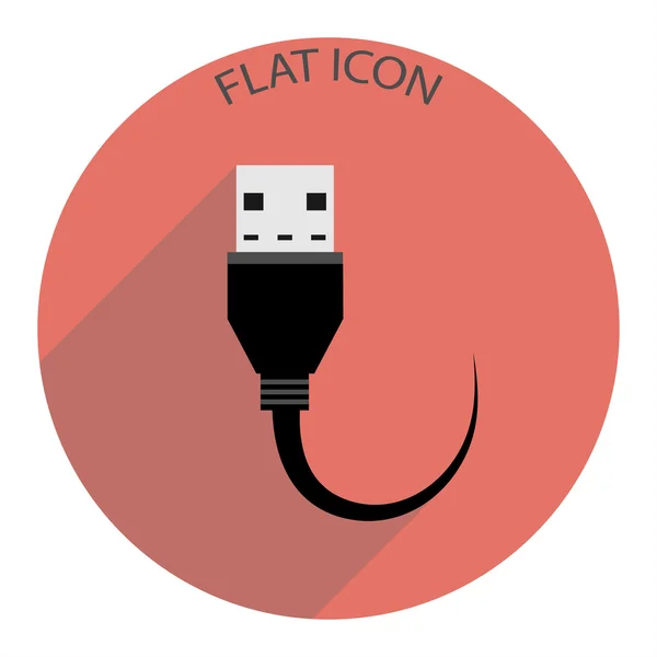 Icon USB plug. Векторная иллюстрация — стоковый вектор
