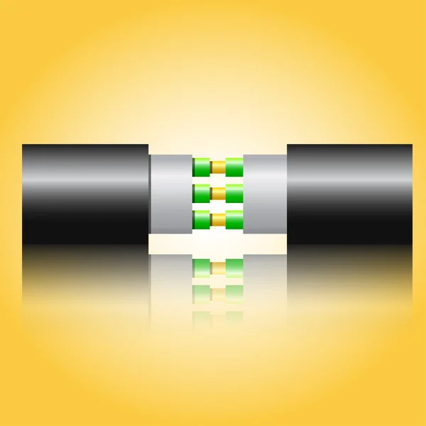 Optic fiber cable — Stock Vector