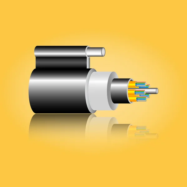 Optic fiber cable. Vector illustration — Stock Vector