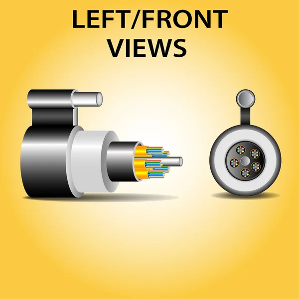 Optic fiber cable. Vector illustration — Stock Vector