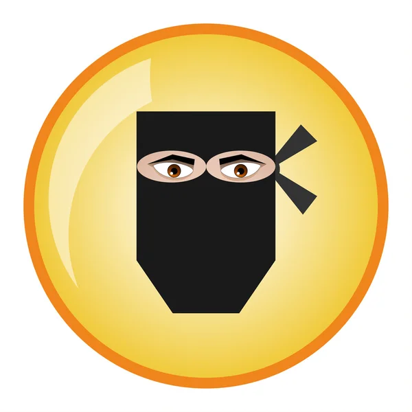 Icona ninja. Illustrazione vettoriale — Vettoriale Stock