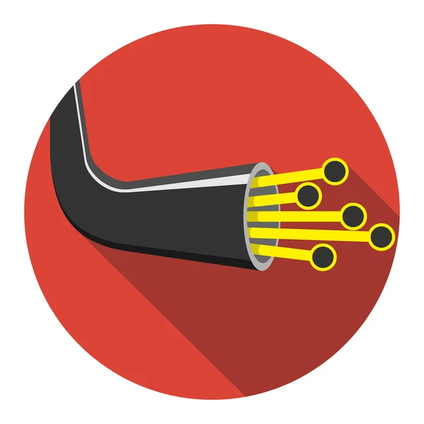 Optische kabel pictogram. Vectorillustratie — Stockvector