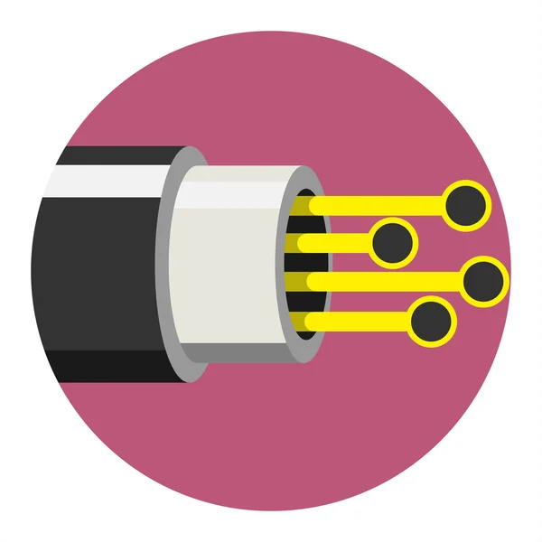 Fiberoptisk kabel ikon. Vektor illustration — Stock vektor
