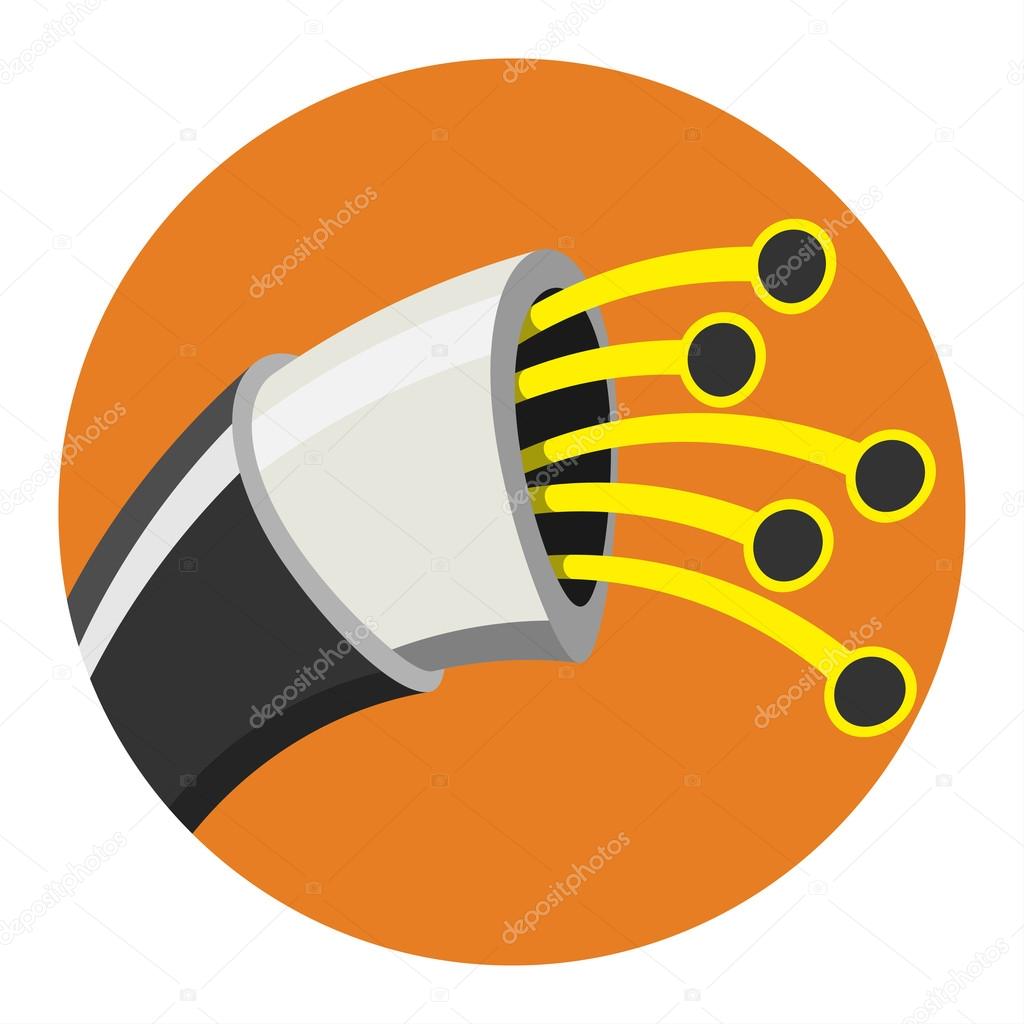 Optic cable icon. Vector illustration