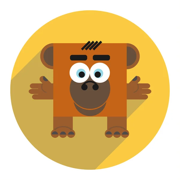 Icon of cute monkey. — Stock Vector