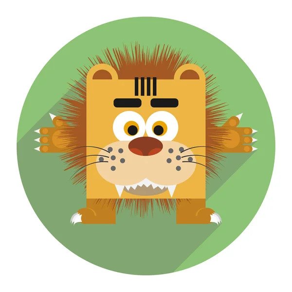 Icon of cute lion. — Stock Vector