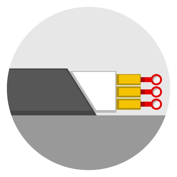 Icono de cable óptico — Vector de stock