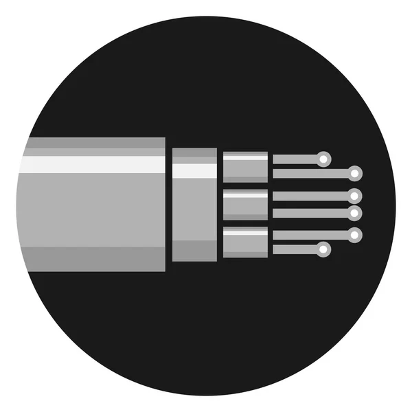 Icône de câble optique — Image vectorielle