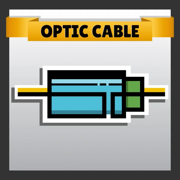 Optik kablo simgesi — Stok Vektör