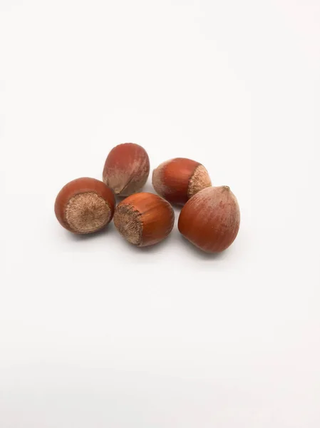 Hazelnuts White Background — Stock Photo, Image