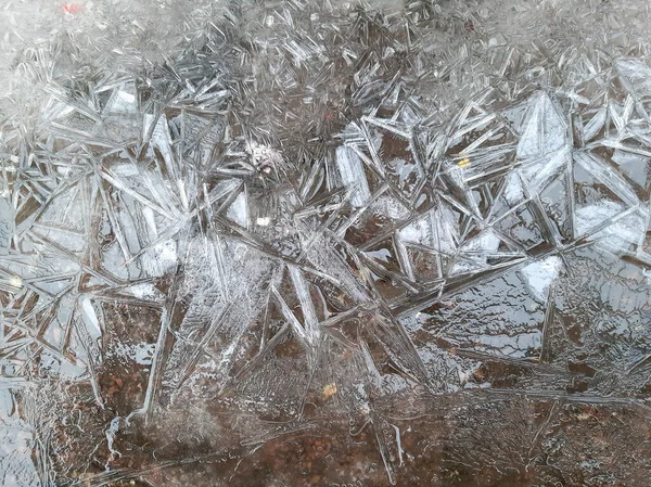 Buz dokusu. Donmuş su. Buz.