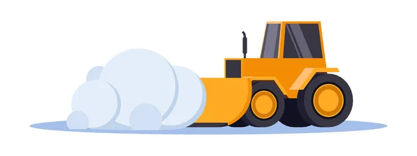 Tractor Remar Neve Ilustração Vetorial Equipamento Remoção Neve — Vetor de Stock