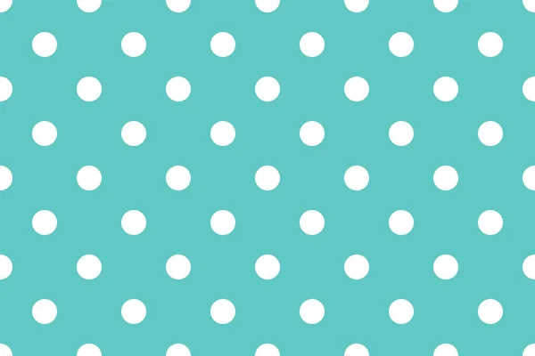 Texture White Polka Dots Blue Retro Background Vector Illustration Seamless — Stock Vector