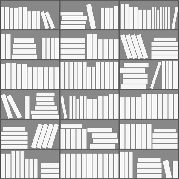 Fond Sans Couture Avec Des Livres Bibliothèque Bibliothèque Stockage Des — Image vectorielle