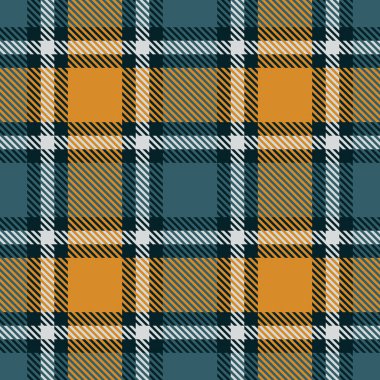 Tartan plaid pattern. Seamless check plaid graphic in yellow and dark green for scarf, skirt, flannel shirt, blanket or other  fabric design. Vector illustration.