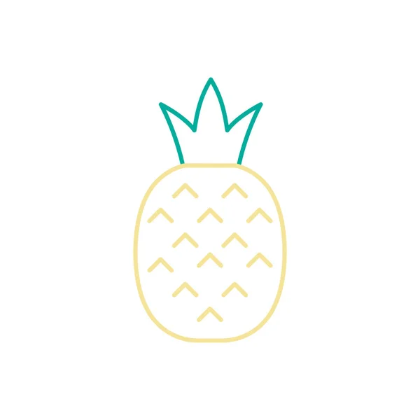 Ananas Icône Linéaire Illustration Vectorielle Fruit Sur Fond Blanc — Image vectorielle
