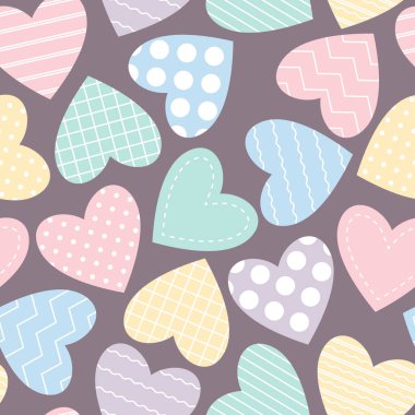 Kalpleri olan hoş, pürüzsüz desen. Vektör çizimi. arkaplan, doku.