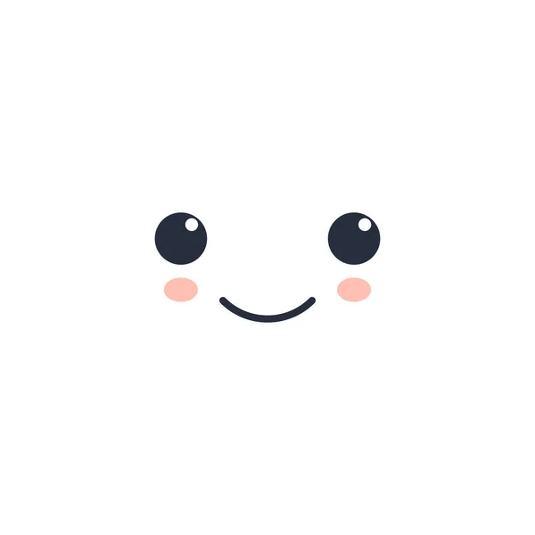 Χαμόγελο Συναίσθημα Λευκό Φόντο Ευτυχισμένο Θετικό Emoticon Εικονογράφηση Διανύσματος — Διανυσματικό Αρχείο