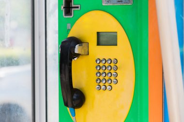 Genel telefon dual sistem Tayland, kart ve madeni para.