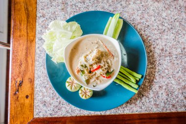 Hindistan cevizi sütü tuzlu Yengeç taze sebze, Lon Phu devam eder