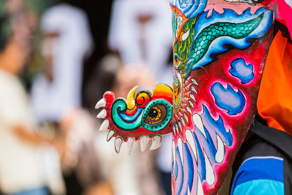 LOEI ,THAILAND-JUNE 28: Ghost Festival "Phi Ta Khon". The mask p