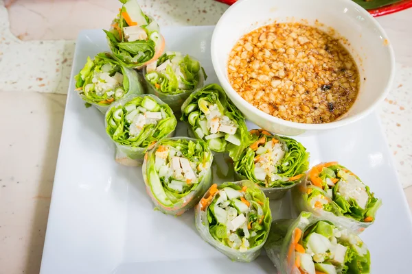 Thai fresh Spring Roll — Stock Photo, Image