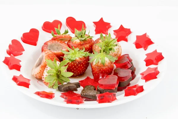 Gourmet Chocolate Covered Strawberries — Stok fotoğraf