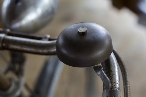 Old rusty vintage bicycle bell — Stock Photo, Image