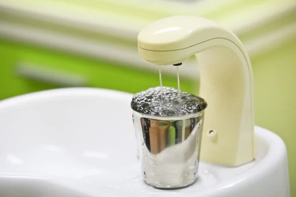 Sink at a dental unit in dental office,fauce — Stock Photo, Image