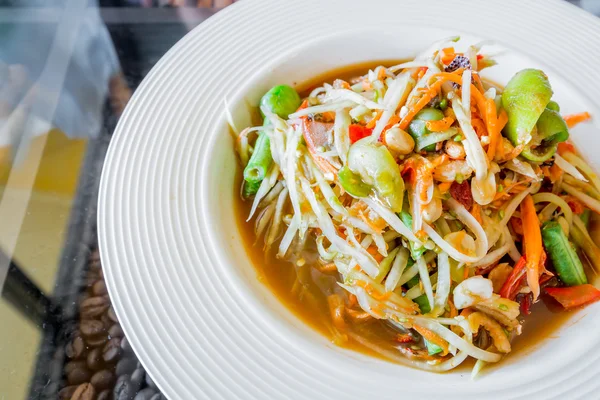 Thai papaya salad,Som tum. — Stock Photo, Image