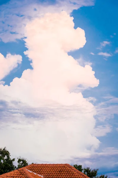 Himlen med lion moln och sol — Stockfoto