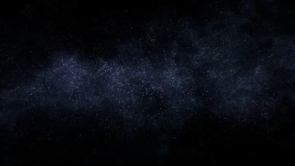 暗い空間と明るい星背景飛行シームレスなアニメーション — ストック動画