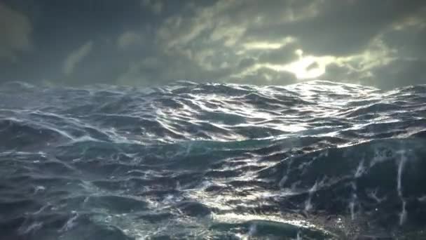 Tormenta oceánica — Vídeo de stock