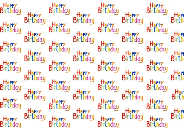 Inscription happy birthday watercolor — Stock Photo, Image