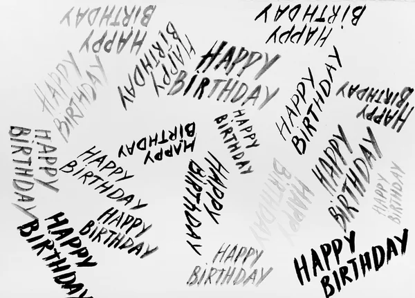 Inscription happy birthday watercolor — Stock Photo, Image