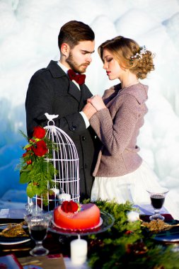 Kışın gelinle damat