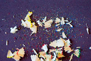 talaş kalemler üzerinden yakın çekim