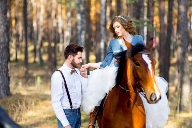 Düğün ülke tarzı ormanda