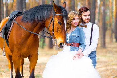 Düğün ülke tarzı ormanda