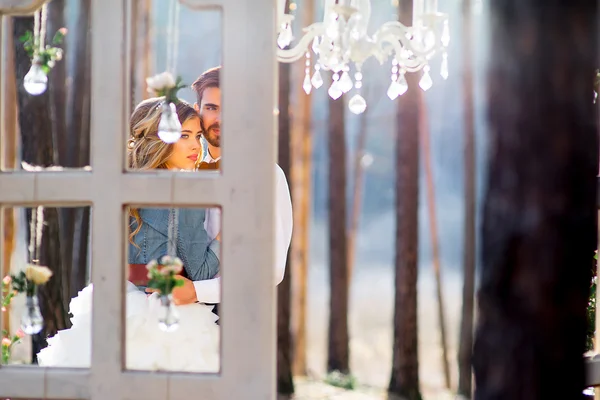 Mariage à la campagne dans les bois — Photo